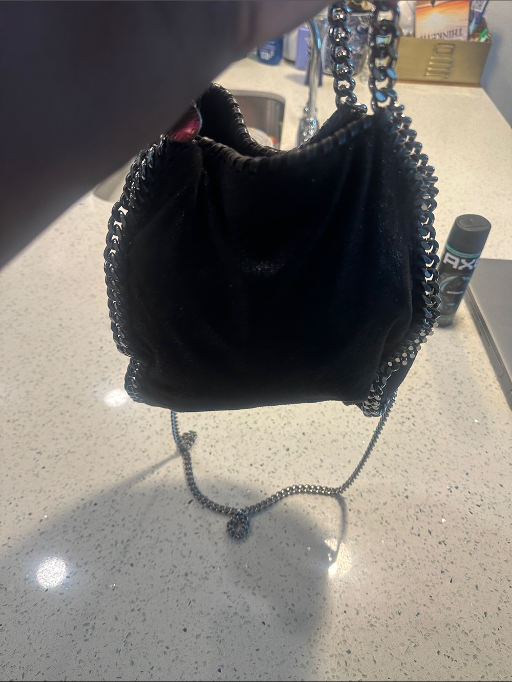 Stella McCartney Black Falabella Mini Chain Shoulder Bag - Picture 12 of 15